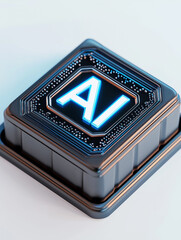 Poster - Futuristic ai chip illuminating artificial intelligence technology