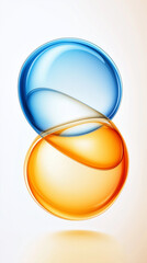 Poster - Two intertwined spheres creating an elegant and modern design