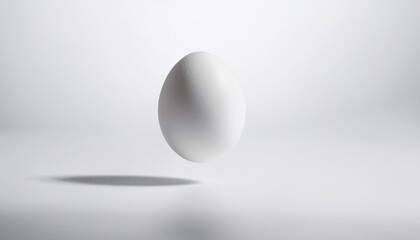 Aufkleber - Floating White Egg Suspended in a Minimalist Space Conveying Serenity and Simplicity