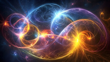 Poster - Colorful abstract background featuring a blend of various hues and shapes creating a vibrant artistic effect
