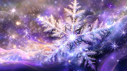Poster - Intricate depiction of snow covering a winter landscape with detailed texture and patterns