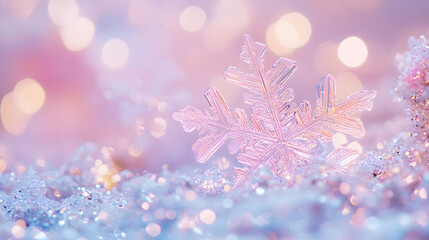 Poster - Intricate snowflake pattern wallpaper design featuring delicate shapes and textures on a light background
