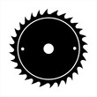 © Atullah - saw icon  blade vector design, silhouette white background