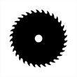 © Atullah - saw icon  blade vector design, silhouette white background
