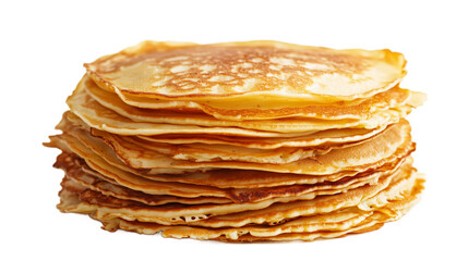 Wall Mural - stack of pancakes, isolated on transparent background 