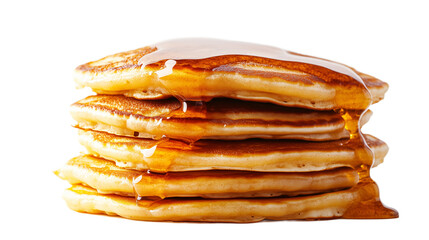 Wall Mural - stack of pancakes, isolated, on transparent background 