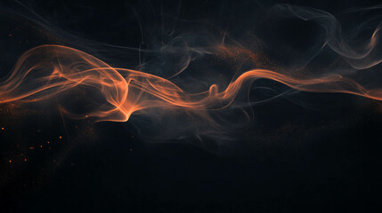 Poster - Glowing embers and dark smoke abstract background for design and art projects