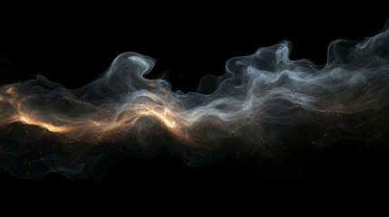 Poster - Glowing embers and dark smoke abstract background for design