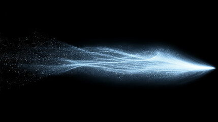 Poster - Mystical drifting light sparks on dark background for elegant visual design