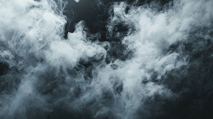 Poster - Mystical smoke rings on soft gray background for atmospheric design