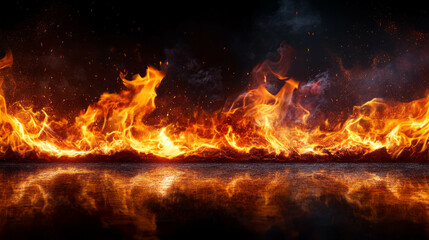 Poster - Fiery background with sparks and subtle light for dynamic design