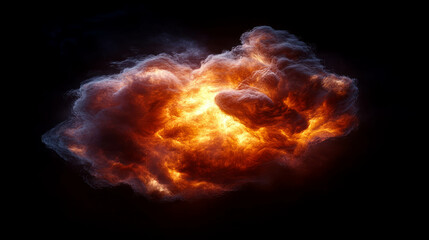 Poster - Roaring flames background for dramatic fire-themed designs