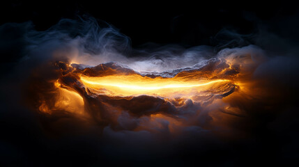 Poster - Fiery abstract background with smoky patterns for creative design