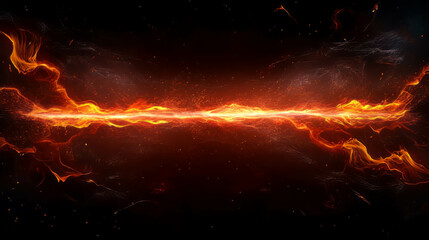 Poster - Dynamic fire background with intricate sparks and fiery patterns for visual design
