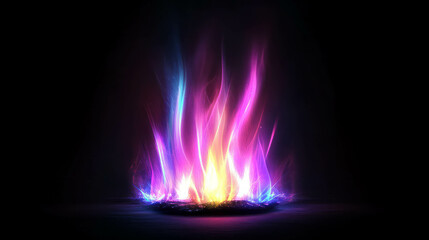 Poster - abstract fire background with vibrant intensity and bright colors for design and decoration
