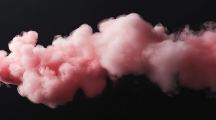 Poster - Dreamy pink clouds on dark background for creative design