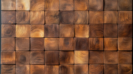 Poster - Detailed acacia wood texture with end grain pattern for design and decoration