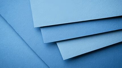 Poster - Angled ribbed blue paper texture for background design and creativity projects