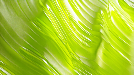 Poster - Vibrant neon spring green texture with wavy ribbed pattern for abstract design