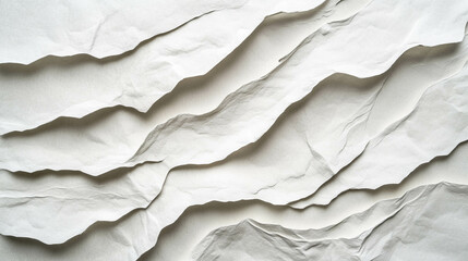 Poster - Abstract coarse wavy white paper texture design for background and decoration