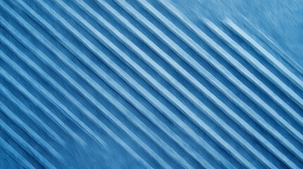 Poster - Abstract texture of diagonal ribbed blue paper for modern background design