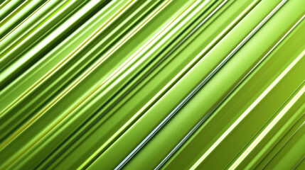 Poster - Diagonal ribbed neon green plastic texture for design projects