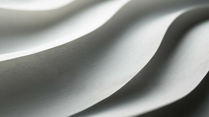 Poster - Elegant grey ribbed paper texture with smooth light gradients for creative design and background use
