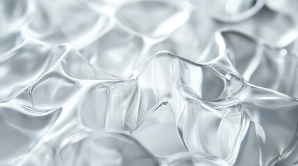 Poster - Abstract pattern of intersecting ribbed transparent plastic texture for modern design