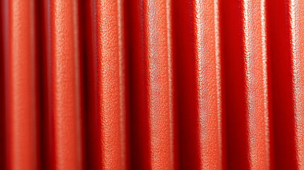 Poster - Macro view of deep ribbed textured red plastic surface