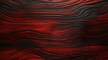 Poster - Fluid abstract texture in deep red and black with smooth surface design