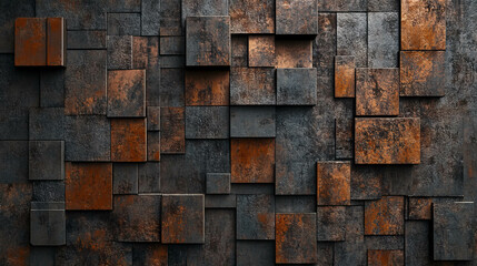 Poster - Industrial chic mdf and metal texture design for interior decor and backgrounds