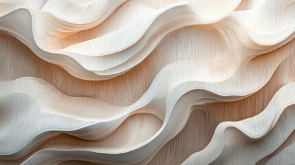 Poster - Abstract wavy pattern on mdf surface with wood filler texture for decorative and design applications