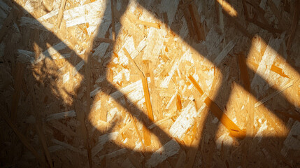 Poster - Illuminated osb texture with shadows and bright light for interior design concepts
