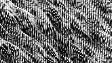 Poster - point wave diagonal texture. abstract dot background. technological cyberspace background.