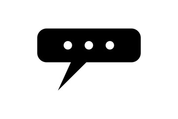 Wall Mural - speech bubble with ellipsis - chat bubble with ellipsis - vector icon isolated in flat design