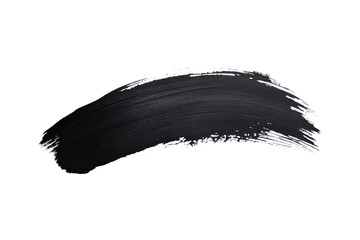 Poster - Black brush stroke image, showcasing artistic element, texture, and abstract design details.