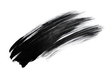 Poster - Black brush stroke image, showcasing artistic element, texture, and abstract design details.