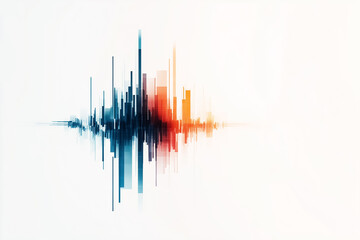 Poster - Colorful sound waves display audio frequency variations against a light background, emphasizing the dynamic nature of sound and music production