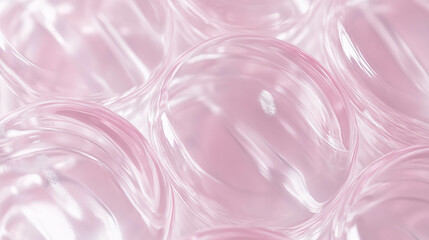 Poster - abstract transparent pink texture with rounded ribbed patterns for design and decoration