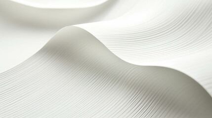Poster - Elegant abstract texture of rounded horizontal ribbed white paper design