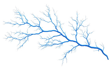 Poster - Blue branching pattern image, showcasing abstract design, flowing lines, and organic texture details.