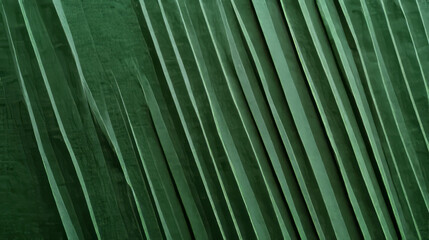 Poster - Textured angled ribbed green paper surface for design and background use