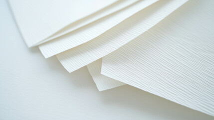 Poster - Elegant shallow angled ribbed white paper texture for creative design projects