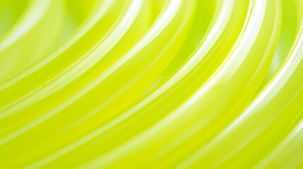 Poster - Neon bright yellow curved ribbed texture for modern design and aesthetic projects