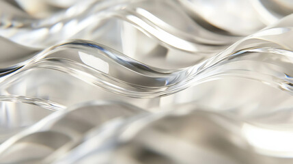 Poster - Abstract curved ribbed transparent texture background for creative design
