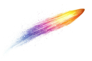 Poster - Colorful streak image, showcasing abstract motion, light trails, and blurred graphic details.