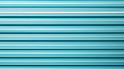 Poster - Neon cyan ribbed plastic texture for modern design backgrounds