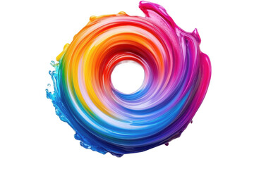 Poster - vibrant rainbow swirl and its potential uses in creative designs.