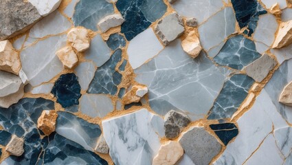 Aufkleber - Modern Italian marble texture with intricate patterns showcasing crystal clarity, ideal for interior and exterior design applications.