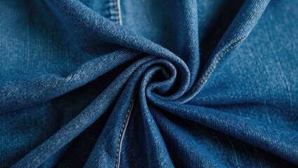 Poster - Blue Denim Fabric Close-Up Textile Backgrounds Ideal for Fashion and Design Projects